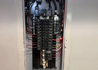 A box with wires inside of it.